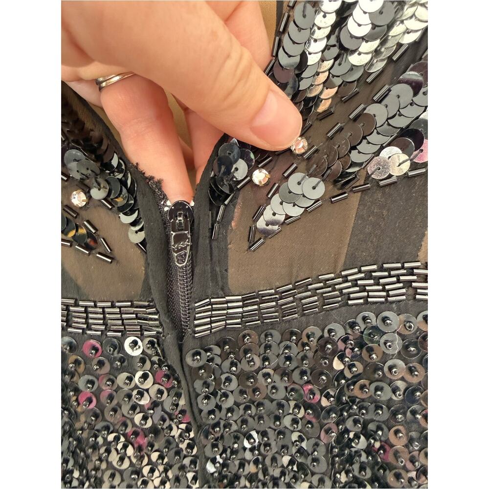 Vintage Stephen Yearick Beaded Sequin Maxi Dress - Picture 5 of 7
